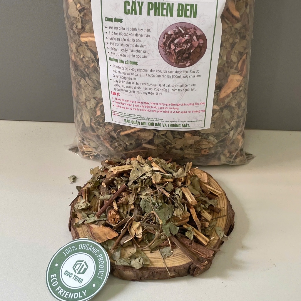 500g Cây Phèn Đen Khô Loại 1 Đức Thiện (Khô, Sạch, Thơm) - Hỗ Trợ Suy Thận, Thận Yếu, Thận Hư