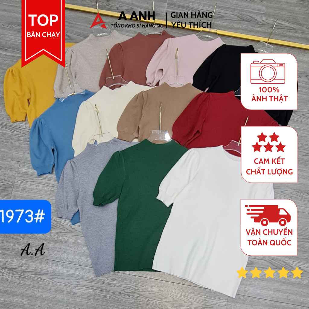 Áo Len Tay Bồng Chất Liệu Len Lông Thỏ Mềm Mịn