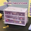 Tủ đồ để bàn mini 3 tầng nhiều ngăn kéo, kệ sách để bàn đựng dụng cụ học tập có ngăn kéo BIBA BIBO