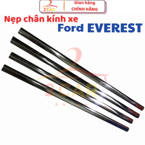 Nẹp viền chân kính xe Ford Everest 2006- 2007 2008 2009 2010 2011 2012 2013 2014 2015 - hàng Inox