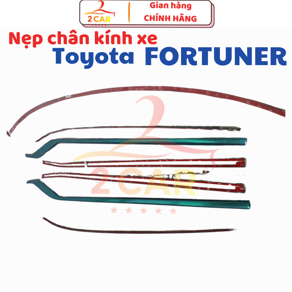 Nẹp viền chân kính xe Toyota Fortuner đời 2017- 2018 - 2019- 2020- 2021 - 2022- 2023-2020 2022 2023 2024 Hàng inox cao c