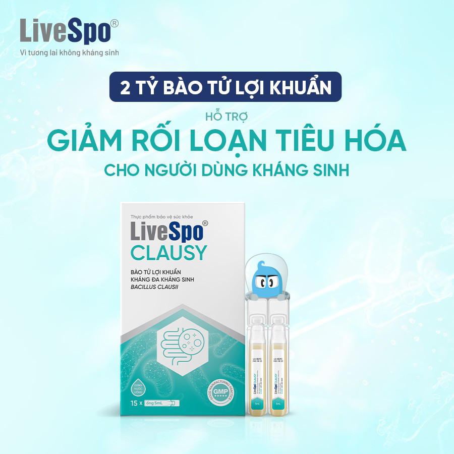 Ảnh Combo Giảm rối loạn tiêu hóa, táo bón, biếng ăn ở trẻ, 1 hộp LiveSpo Clausy - 1 hộp LiveSpo Pregmom 3