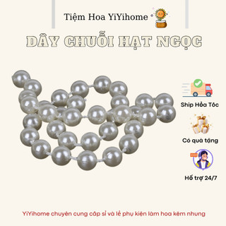 1M Dây Chuỗi Hạt Ngọc Trai 8mm Dùng Trang Trí Tiệc Cưới, Gói Hoa Handmade YiYihome