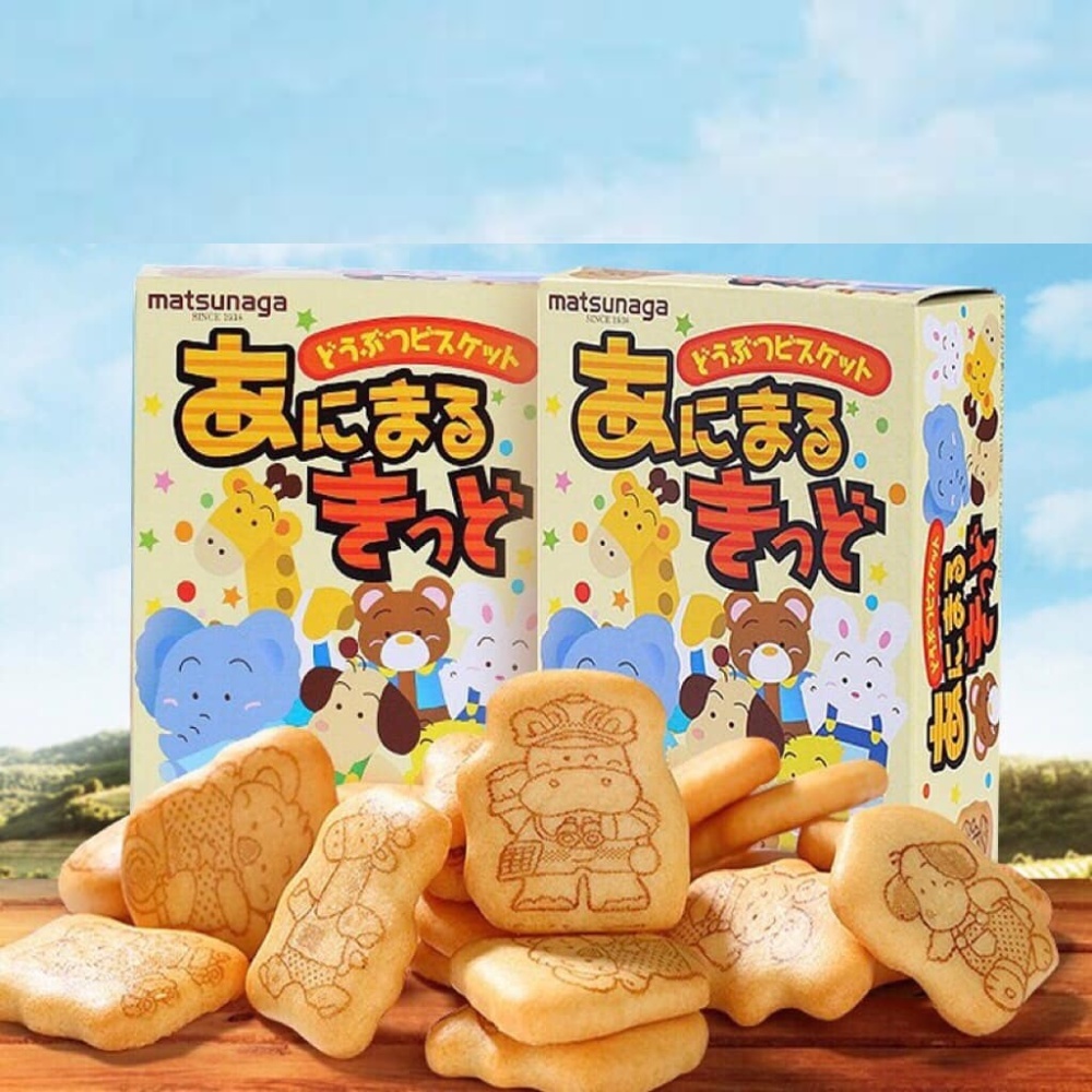 Bánh ăn dặm cho bé bánh quy hình thú Matsungana Nhật Bản - hanzomart