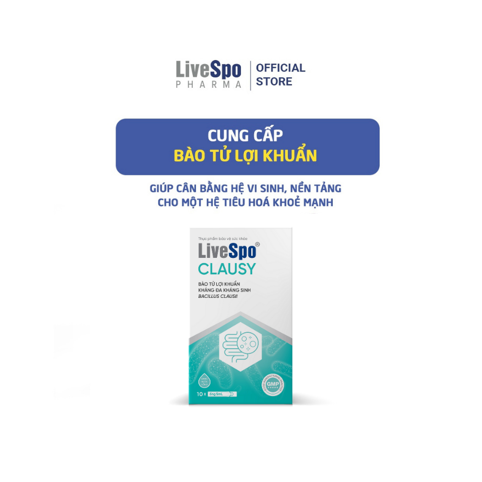 Ảnh Men vi sinh LiveSpo Clausy - Giảm rối loạn tiêu hóa cho người uống kháng sinh hộp 10 ống x 5ml 1