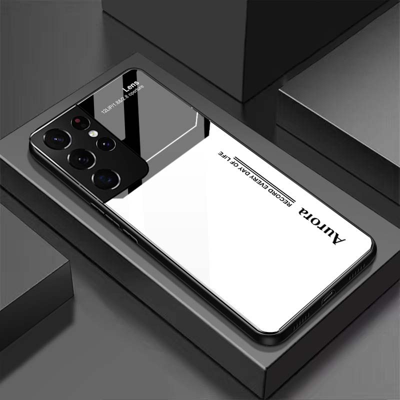 Ốp Lưng SAMSUNG GALAXY S21 ULTRA Mặt Lưng Kính Cường Lực Sáng Bóng