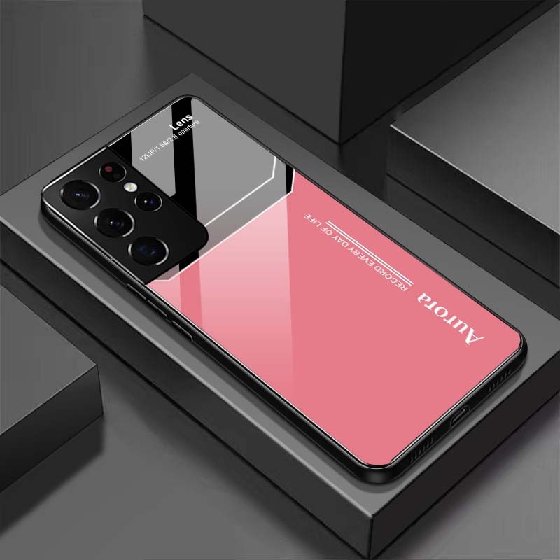 Ốp Lưng SAMSUNG GALAXY S21 ULTRA Mặt Lưng Kính Cường Lực Sáng Bóng