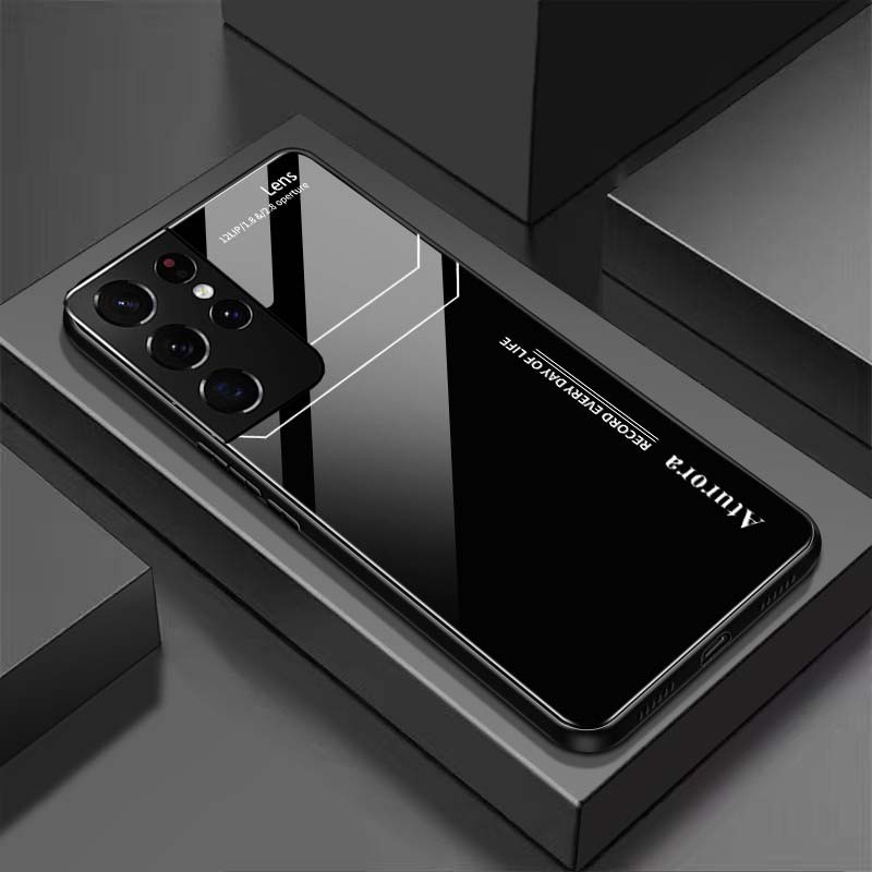 Ốp Lưng SAMSUNG GALAXY S21 ULTRA Mặt Lưng Kính Cường Lực Sáng Bóng