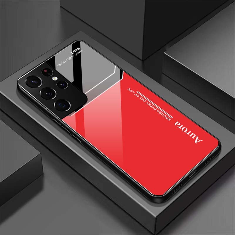 Ốp Lưng SAMSUNG GALAXY S21 ULTRA Mặt Lưng Kính Cường Lực Sáng Bóng