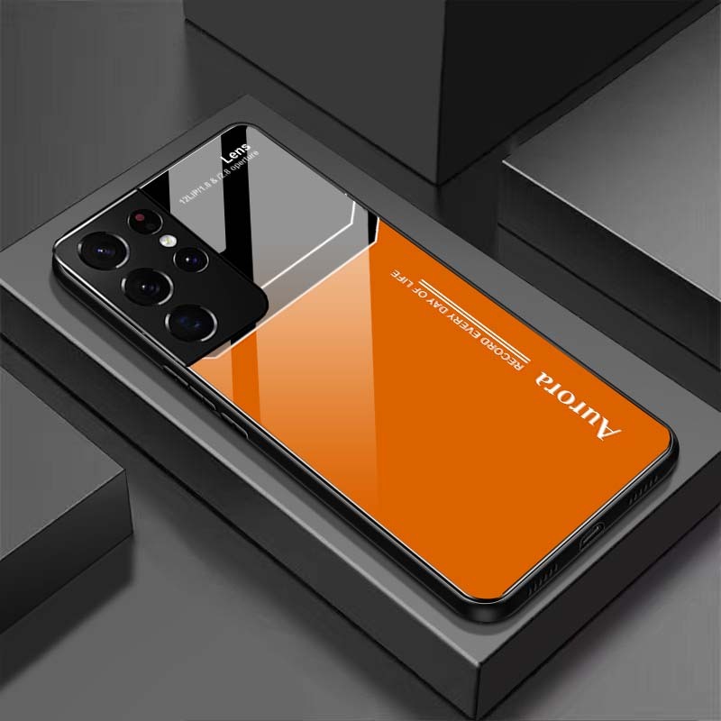 Ốp Lưng SAMSUNG GALAXY S21 ULTRA Mặt Lưng Kính Cường Lực Sáng Bóng