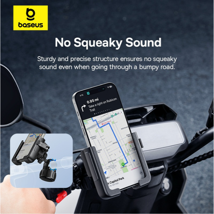 Giá Đỡ Điện Thoại Xe Máy GoTrip Chống Rung điều khiển 1 tay cho xe máy xoay 360° Tương thích với điện thoại 5,7-7,2 inch