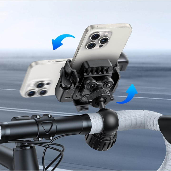 Giá Đỡ Điện Thoại Xe Máy GoTrip Chống Rung điều khiển 1 tay cho xe máy xoay 360° Tương thích với điện thoại 5,7-7,2 inch
