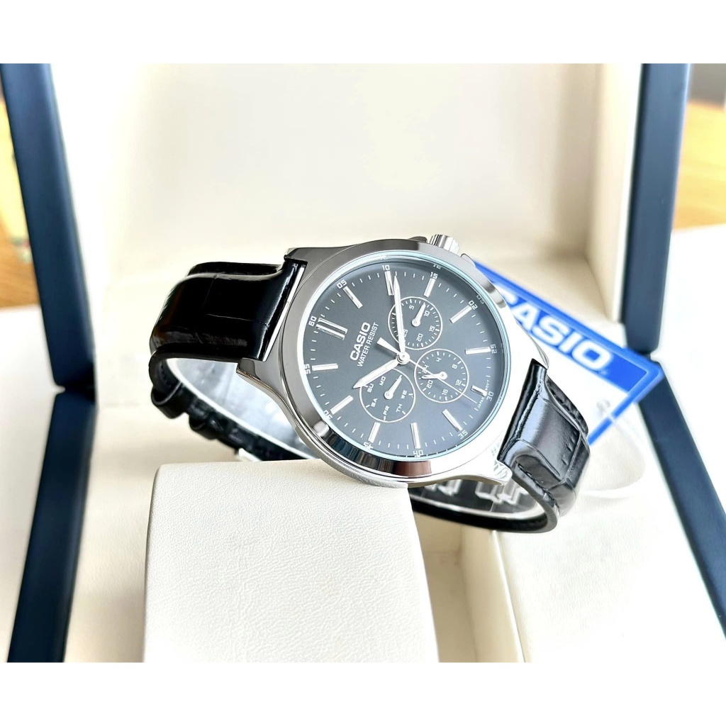 Ảnh Đồng hồ nam dây da chính hãng Casio MTP-V300L-1AUDF 4