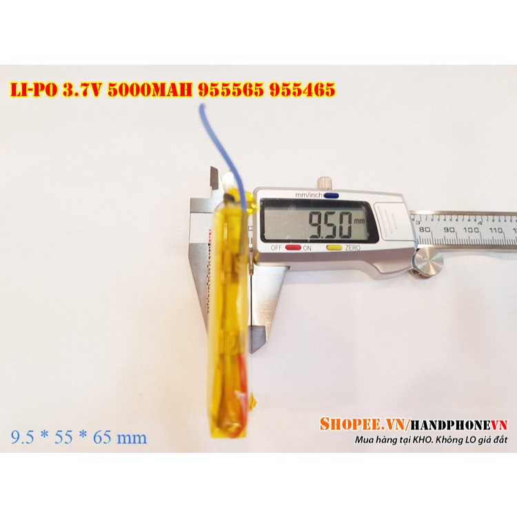 Pin Li-Po 3.7V 955465 955565 5000mAh (Li-Polyme). Pin dày 9.5mm ...