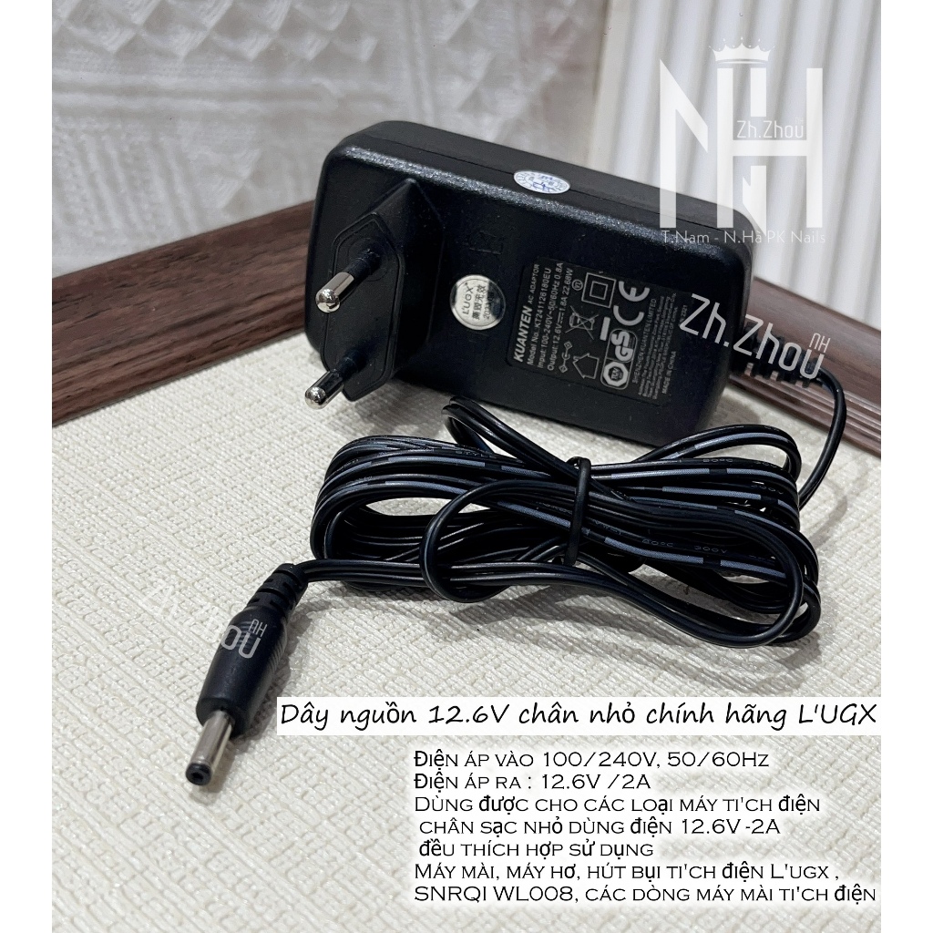 Dây sạc máy tích điện LUGX, dây nguồn máy hơ lugx 205, dây sạc máy mài Lugx