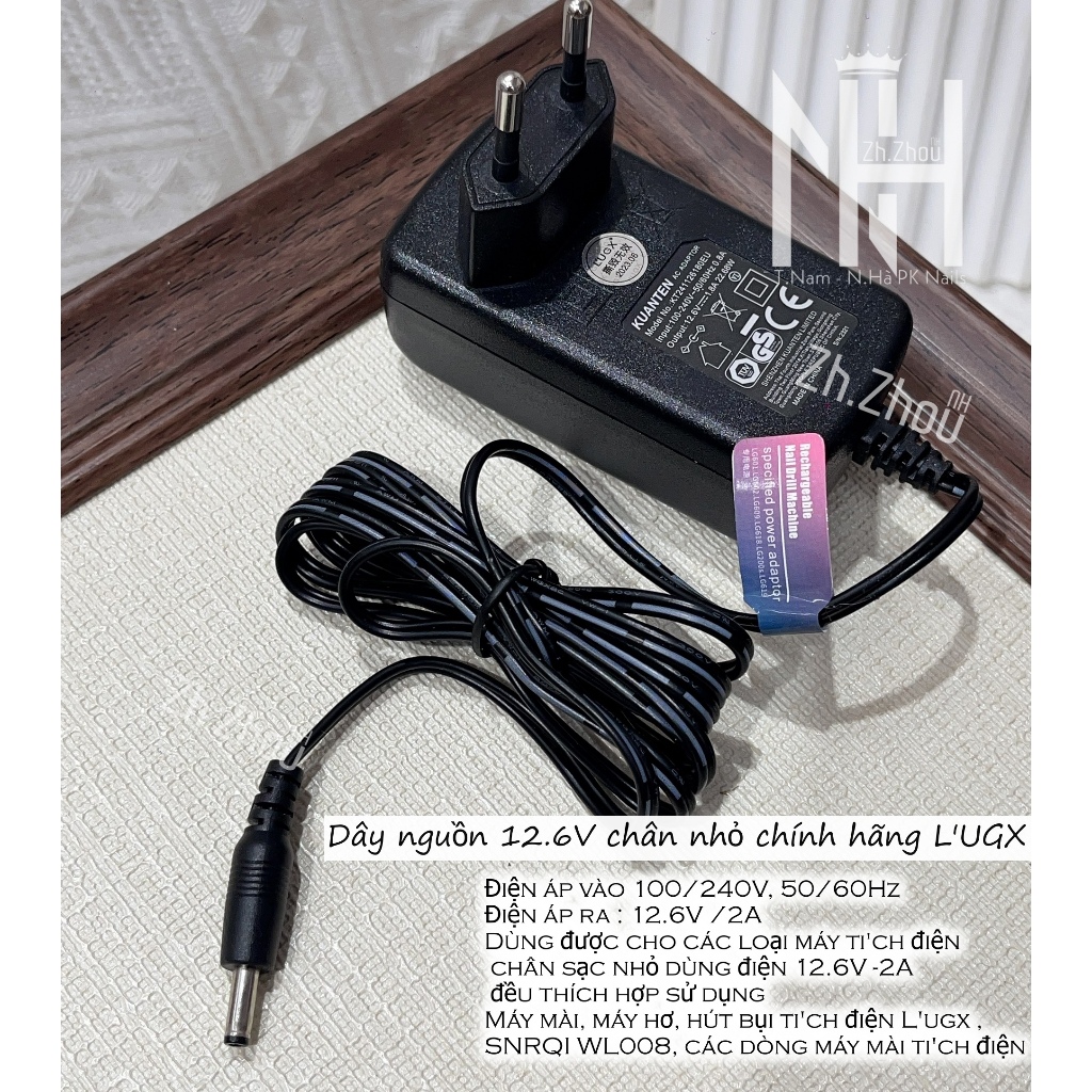 Dây sạc máy tích điện LUGX, dây nguồn máy hơ lugx 205, dây sạc máy mài Lugx