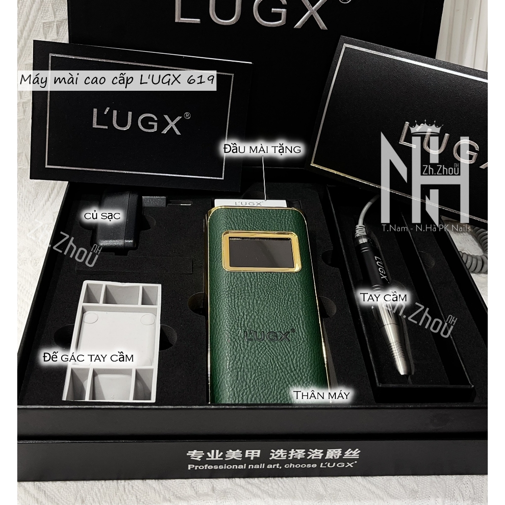 máy mài tích điện lugx 619 cao cấp, máy mài móng tích điện bảo hành 6 tháng, máy mài nail chính hãng