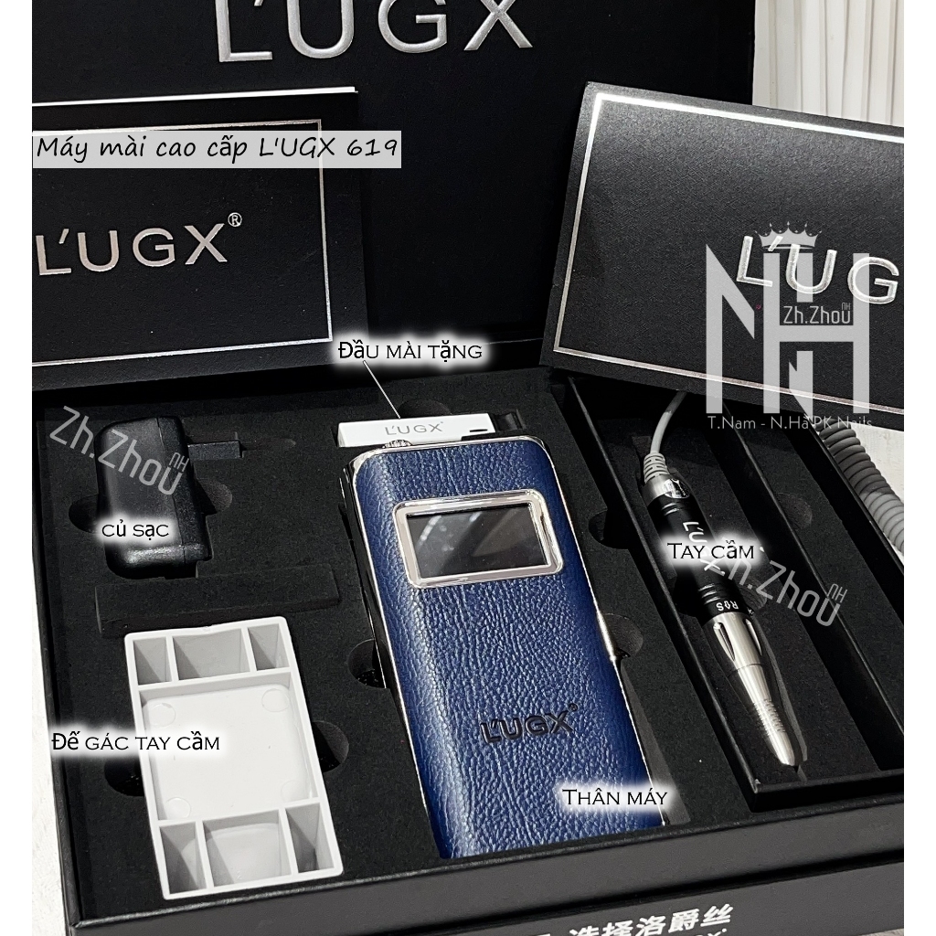 máy mài tích điện lugx 619 cao cấp, máy mài móng tích điện bảo hành 6 tháng, máy mài nail chính hãng