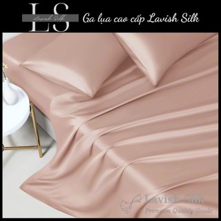 (Deal Hời) Ga giuòng drap lẻ Lụa LS Lavish Silk Hàng loại 1 cao cấp mát lạnh_Hồng Dâu