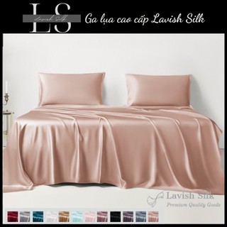 (Deal Hời) Ga giuòng drap lẻ Lụa LS Lavish Silk Hàng loại 1 cao cấp mát lạnh_Hồng Dâu