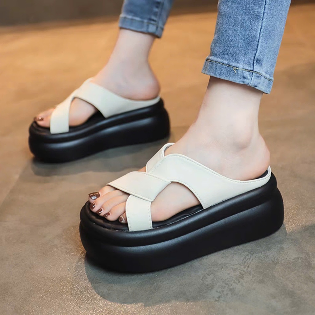 DÉP QUAI XOẮN NÂNG ĐẾ 6CM DA XỊN CAO CẤP SZHYZJ3