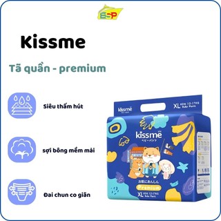 (XẢ KHO)Bỉm/ tã quần trẻ em Kissme Premium siêu mỏng thấm hút tốt, thoáng khí (Size M/LXL/XXL/XXXL)-23h.shop