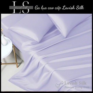 (Deal Hời) Ga giuòng drap lẻ Lụa LS Lavish Silk Hàng loại 1 cao cấp mát lạnh_Tím Khoai Môn