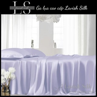 (Deal Hời) Ga giuòng drap lẻ Lụa LS Lavish Silk Hàng loại 1 cao cấp mát lạnh_Tím Khoai Môn
