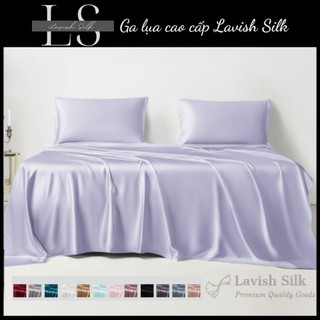 (Deal Hời) Ga giuòng drap lẻ Lụa LS Lavish Silk Hàng loại 1 cao cấp mát lạnh_Tím Khoai Môn