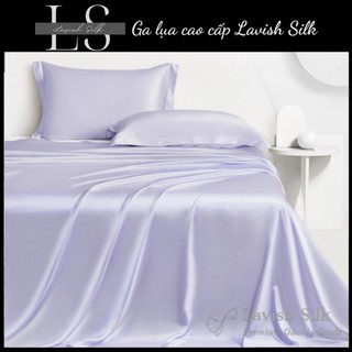 (Deal Hời) Ga giuòng drap lẻ Lụa LS Lavish Silk Hàng loại 1 cao cấp mát lạnh_Tím Khoai Môn