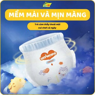 Bỉm/Tã dán/quần trẻ em UNIHOPE chất cotton mềm mại, thấm hút, lưng chun siêu co giãn - 23h.shop