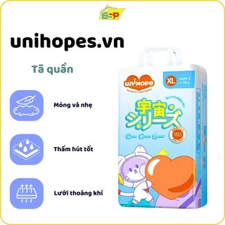Bỉm/Tã dán/quần trẻ em UNIHOPE chất cotton mềm mại, thấm hút, lưng chun siêu co giãn - 23h.shop