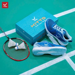 Giày Cầu Lông, Giày Pickleball Wika Kitto, đệm EVA nhẹ êm, da PU chống xước và tránh bào mòn