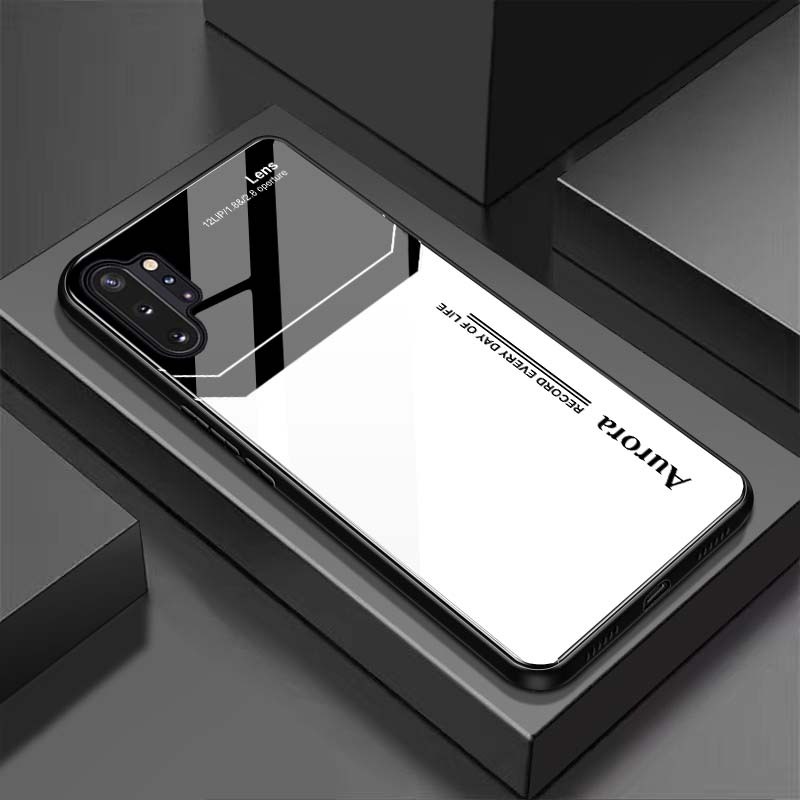 Ốp Lưng SAMSUNG NOTE 10, NOTE 10+ Mặt Lưng Kính Cường Lực Sáng Bóng