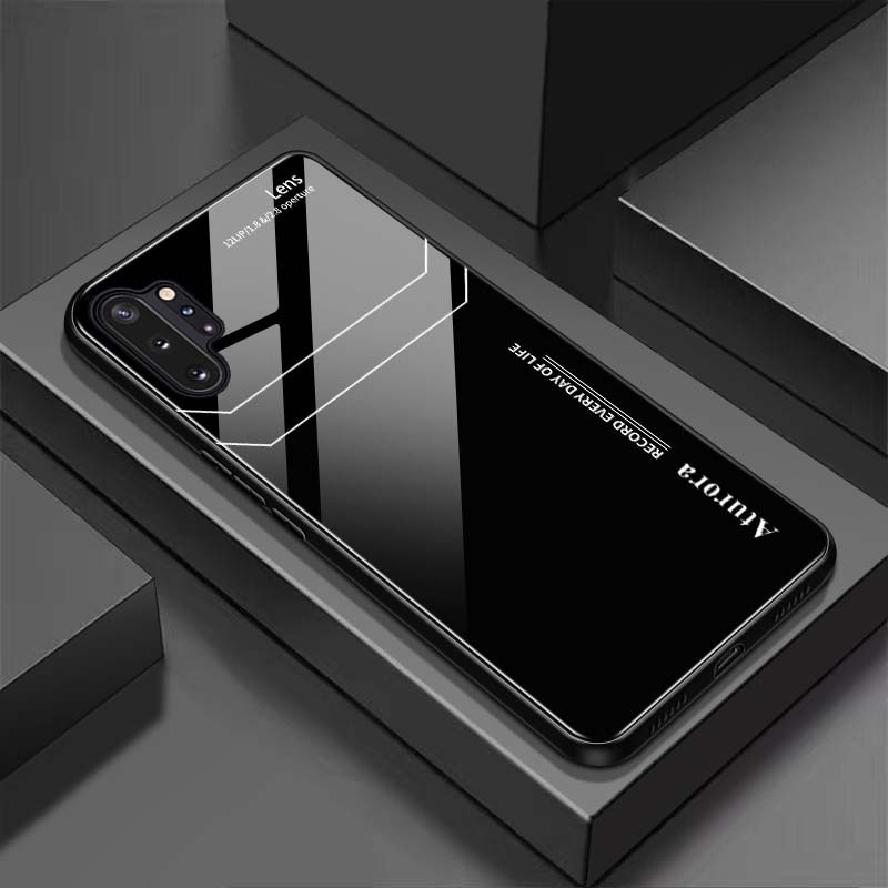 Ốp Lưng SAMSUNG NOTE 10, NOTE 10+ Mặt Lưng Kính Cường Lực Sáng Bóng