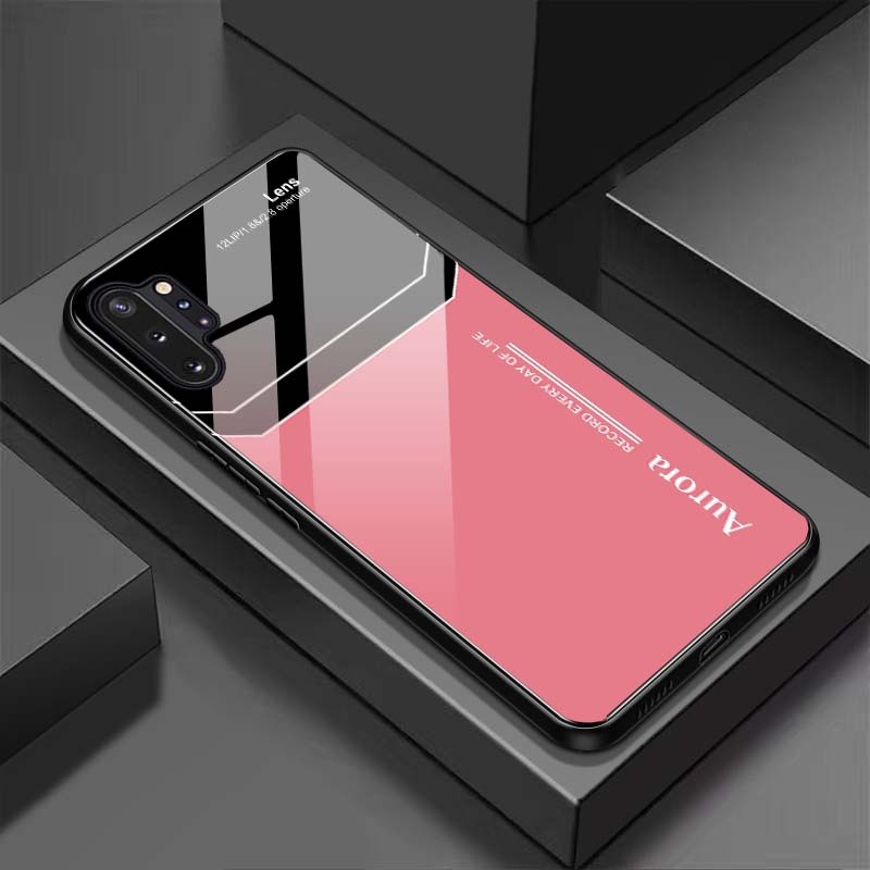 Ốp Lưng SAMSUNG NOTE 10, NOTE 10+ Mặt Lưng Kính Cường Lực Sáng Bóng