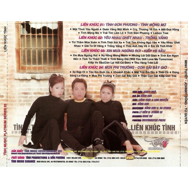 Băng Cassette Liên Khúc Tình - Minh Tuyết, Johhny Dũng, Tú Quyên