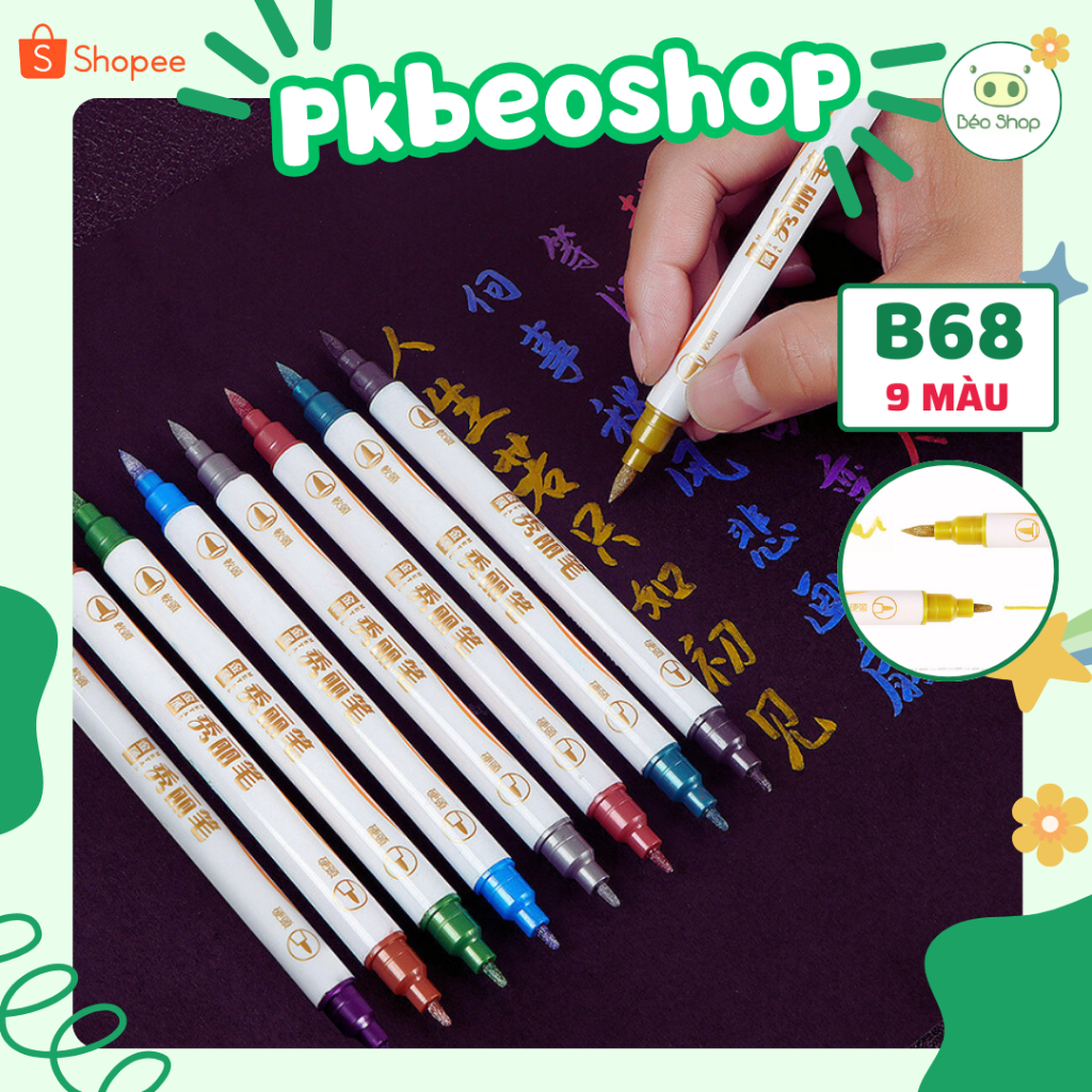Bút soft brush sign pen 2 đầu Pkbeoshop nhiều màu pastel viết ...