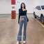 Quần Ống Loe Lưng Cao Dáng Legging Chất tuyết mưa Quần Vải Loe Dáng Dài Ôm Body Quần Tây Vải Loại 1 Q958