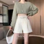 Quần Đùi Ngắn Quần Short Tam Giác Nhọn Cạp Cao Siêu Hách Dáng Vải Tuyết Mưa Loại Đẹp Dày Dặn Rũ Vải Q46
