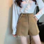 Quần Short Cạp Cao Đai Có Cúc Bấm Chất Vải Vitex Thoáng Mát Phong Cách Hàn Quốc Siêu Xinh Q109