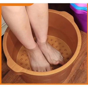 Chậu ngâm chân bằng nhựa cao cấp, thau, chậu, bồn ngâm chân massage có tay cầm