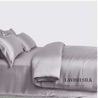 [Best Seller]Trọn Bộ Chăn  Ga Gối Lụa Lavish Silk Cao Cấp Mát Lạnh Hàng Loại 1  - Xam Ghi