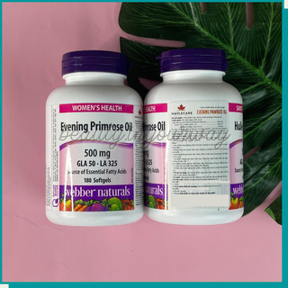 Viên Uống Dầu Hoa Anh Thảo Tăng Cường Sức Khỏe, Đẹp Da Webber Naturals Evening Primrose Oil 180 Viên