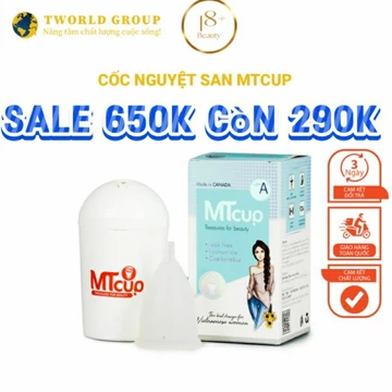 Cốc nguyệt san Mtcup canada hết đau bụng kinh mua 1được 3 cốc nguyệt san tiết kiệm sạch sẽ khô thoáng