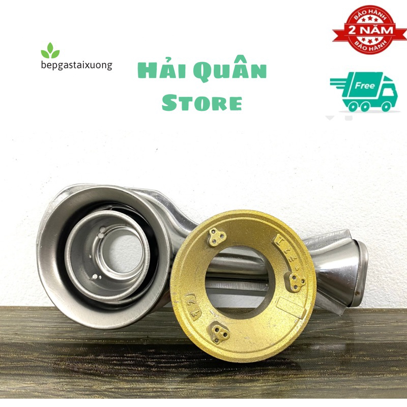 Bộ điếu kèm sen chia lửa bếp gas đôi gia đình