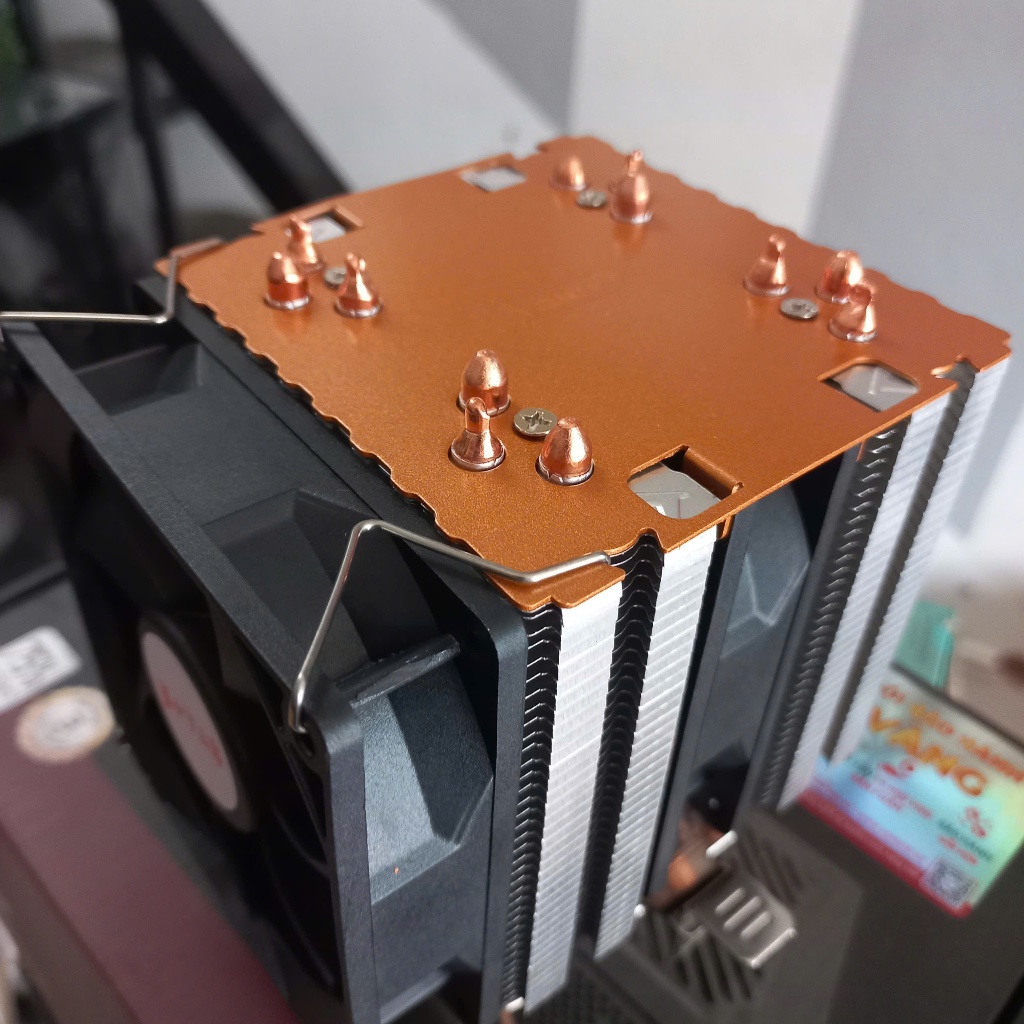 Tản nhiệt khí CPU Adegrees A6 Gold 6P2F 6 Ống Đồng 2 Fan 9cm NoLed ...