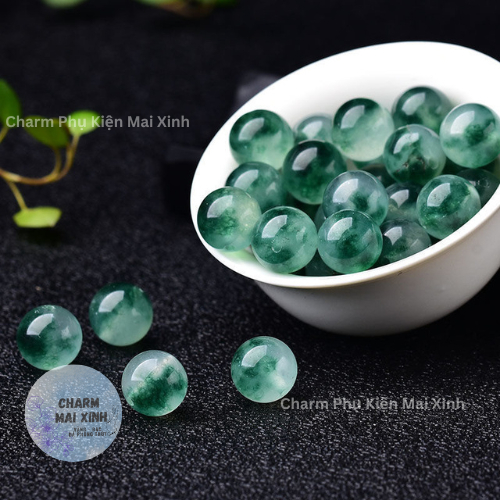 [GIÁ SỈ COMBO] Lẻ Hạt Đá Mã Não Xanh Rêu Thủy Tảo - 5 Kích Thước Charm ...