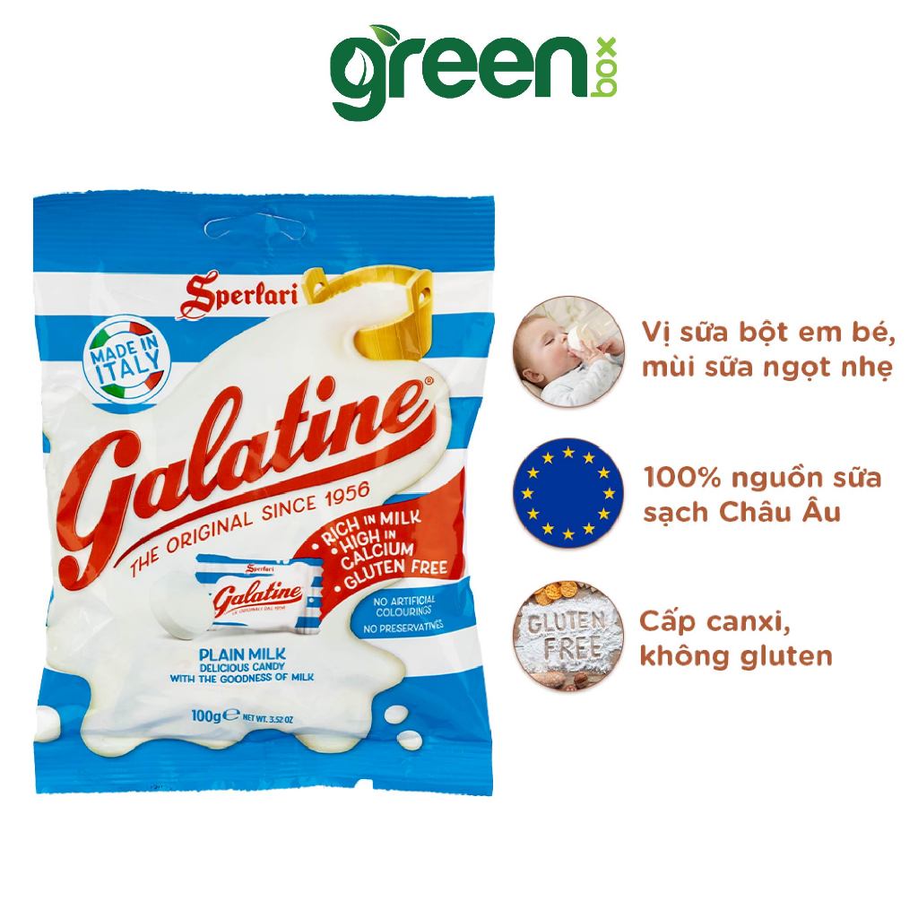 Ảnh Kẹo sữa viên nguyên chất nén Galatine nhập khẩu Ý 100g 3