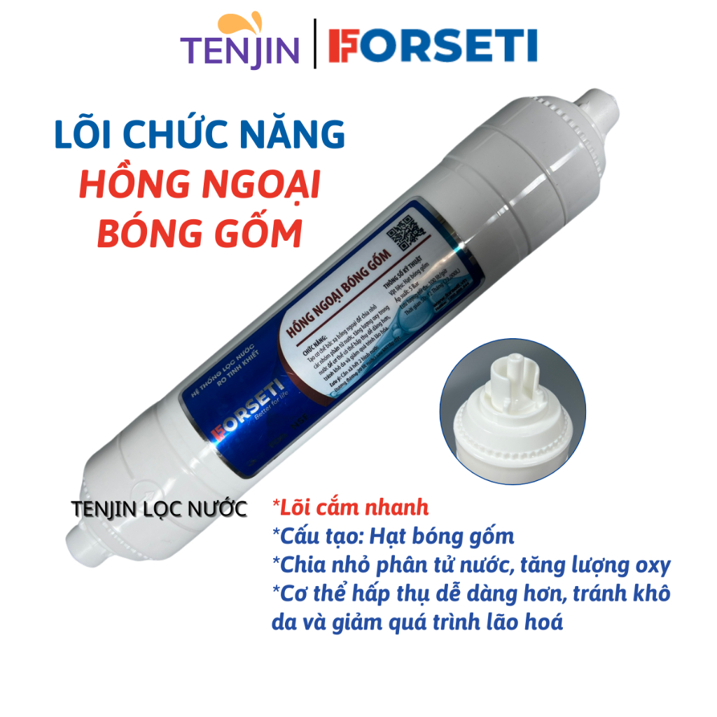 Combo 4 Lõi Lọc Chức Năng FORSETI Gồm Carbon T33 + Khoáng Đá + Hồng Ngoại + Nano Silver Dùng Cho Máy Lọc RO